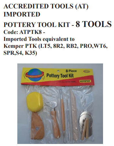 Accredited Tools Pottery Tool Kit (8 piece)
