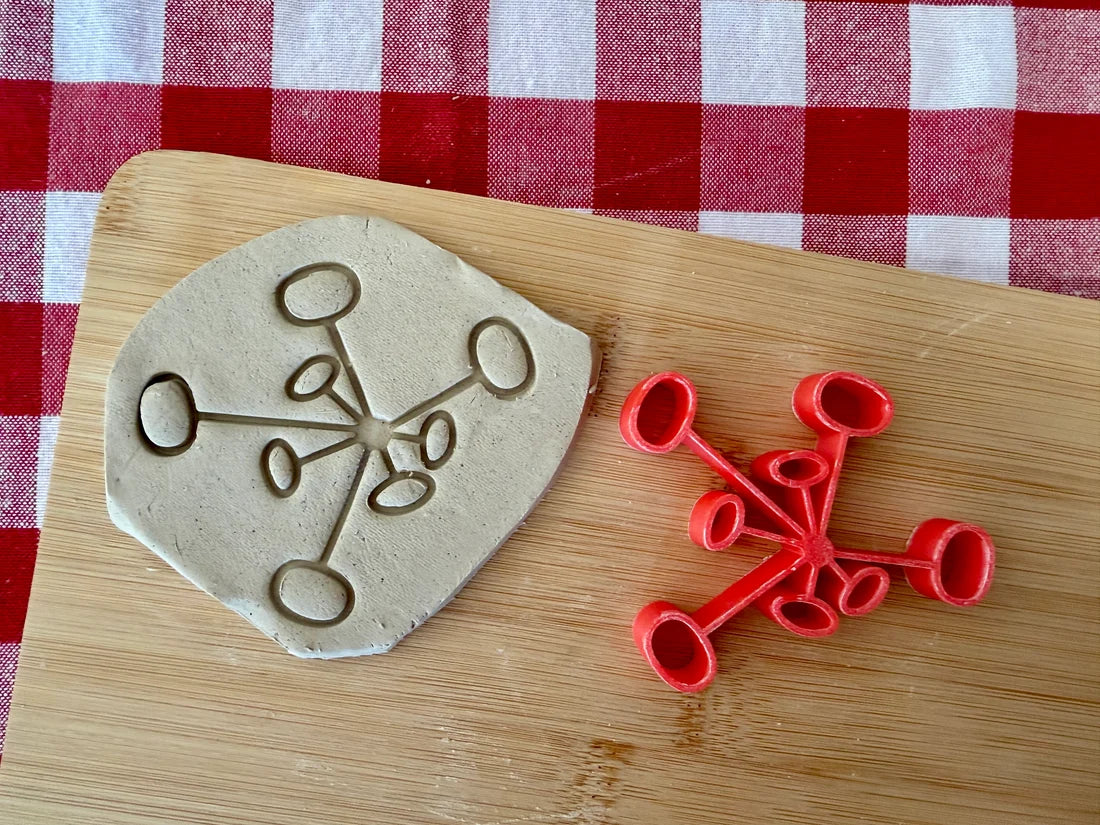 Atomic Star Pottery Stamp