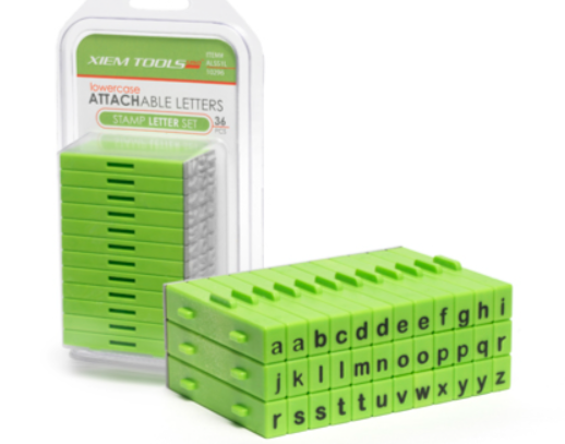 Attachable Letters Stamp Set 36pcs Lowercase