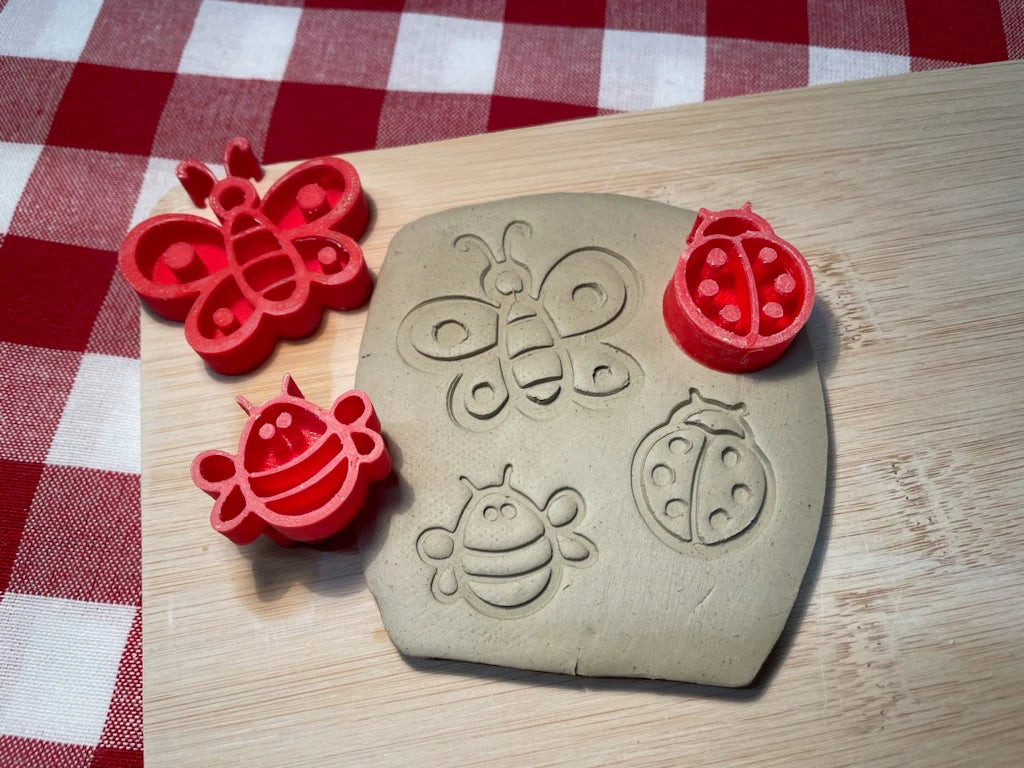 Bugs set - Bee, Butterfly and Lady Bug (Set of 3)