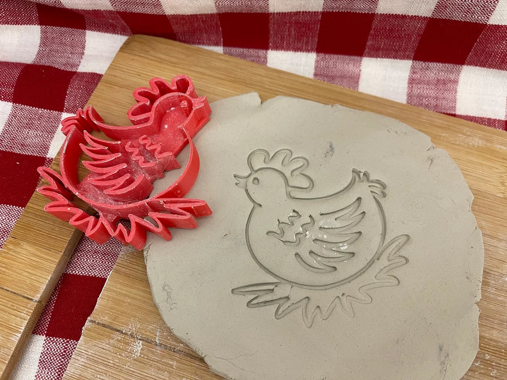 Chicken Pottery Stamp