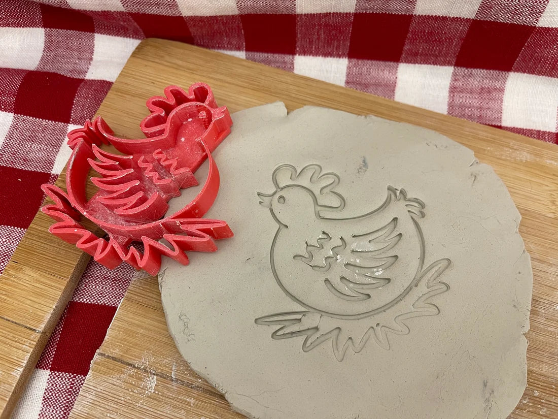 Chicken Pottery Stamp