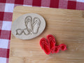 Flip Flops and Sunglasses Pottery Stamp