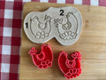 Hen pottery stamps