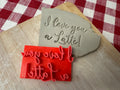 "I love you a Latte!" word stamp