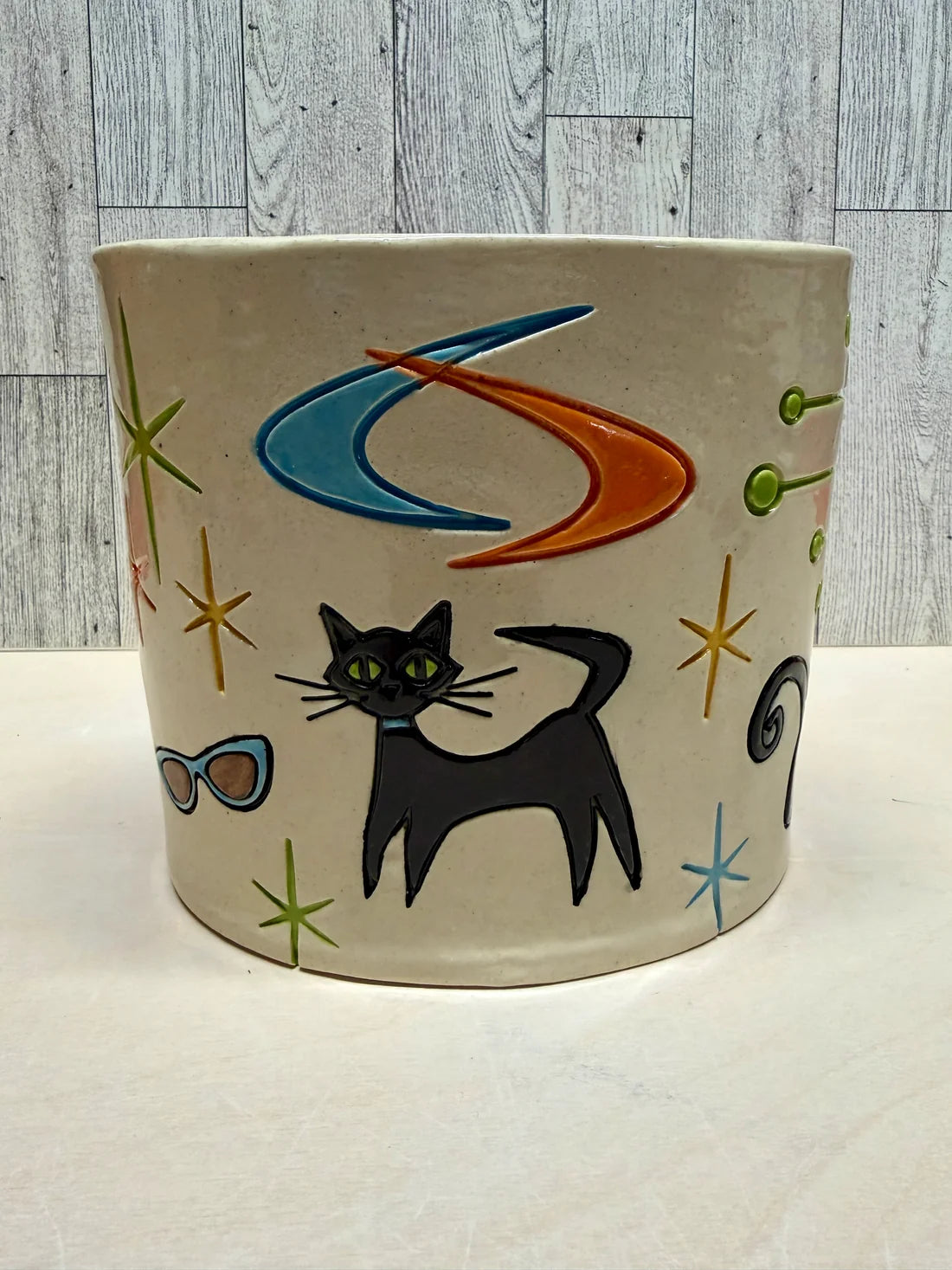 Retro Cats Pottery Stamps