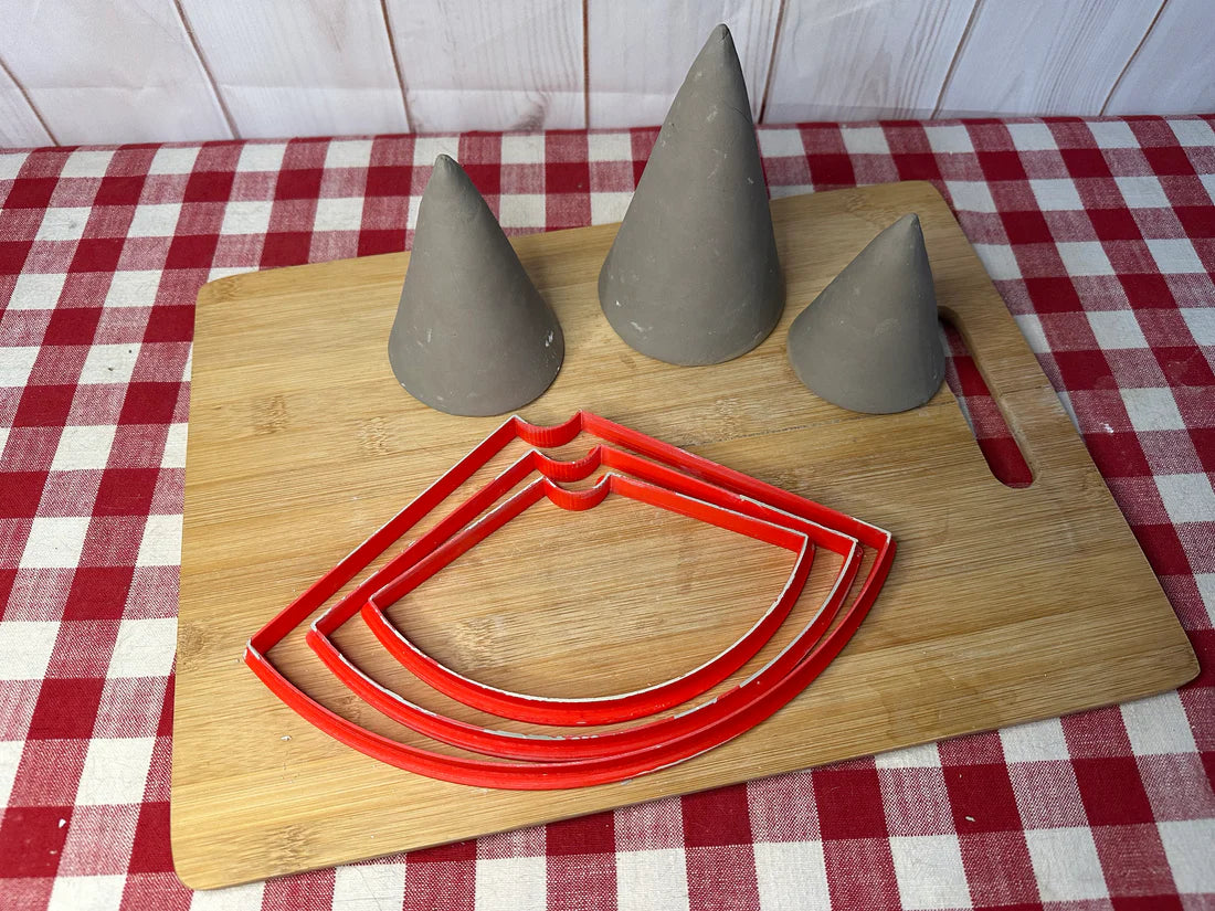 Short Cone Template, Clay Cutter (set 3)
