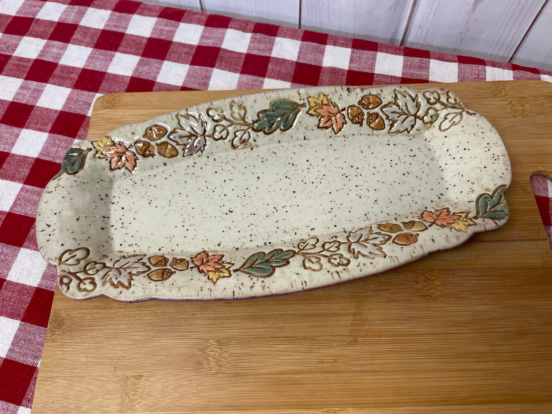 Fall Leaves Pottery Roller - set of 2