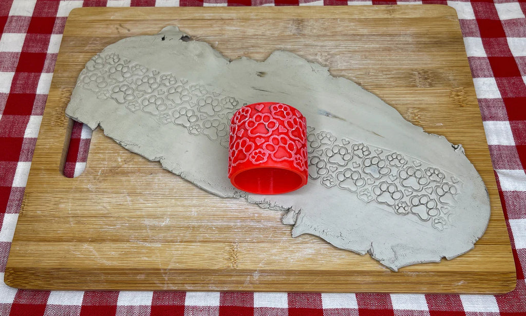 Paw Print Pottery Roller