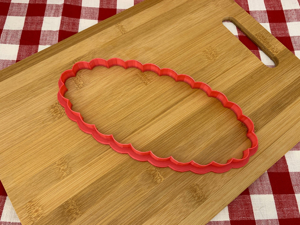 Scalloped XL Oval, Clay Cutter - multiple sizes