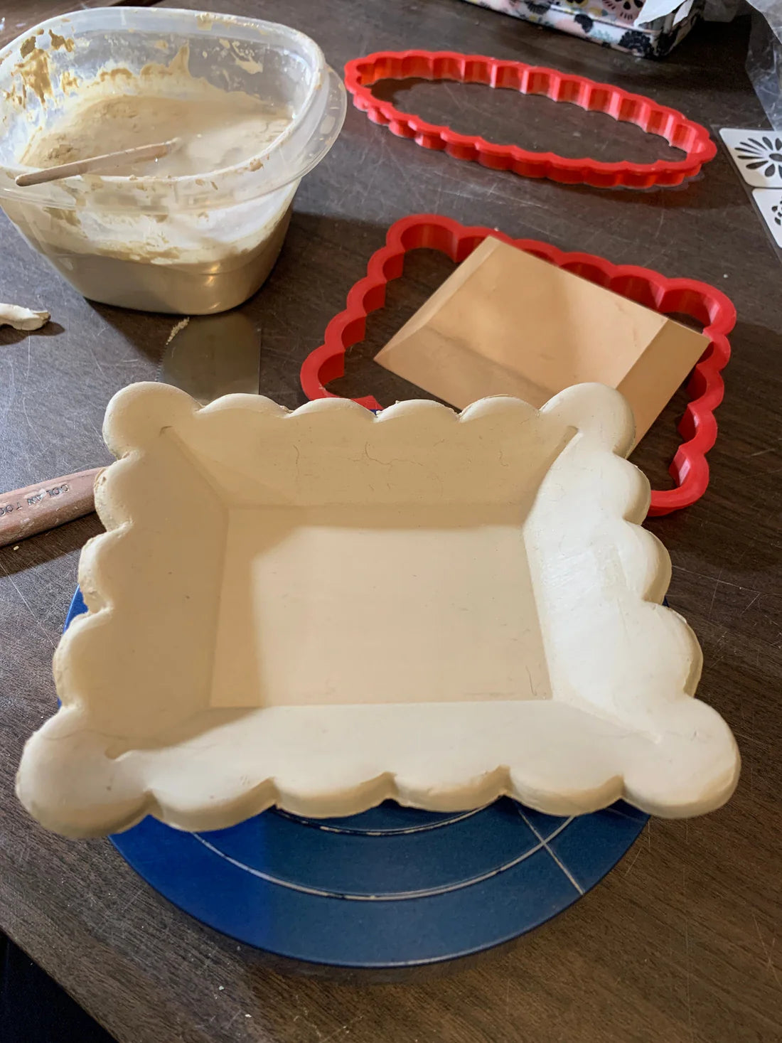 Scalloped Square, Clay Cutter (9.5")