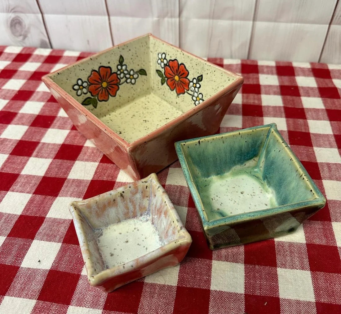 Square Bowl Template Clay Cutter - multiple sizes, set of 3