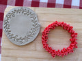 Wreath Pottery Stamp (3.5")