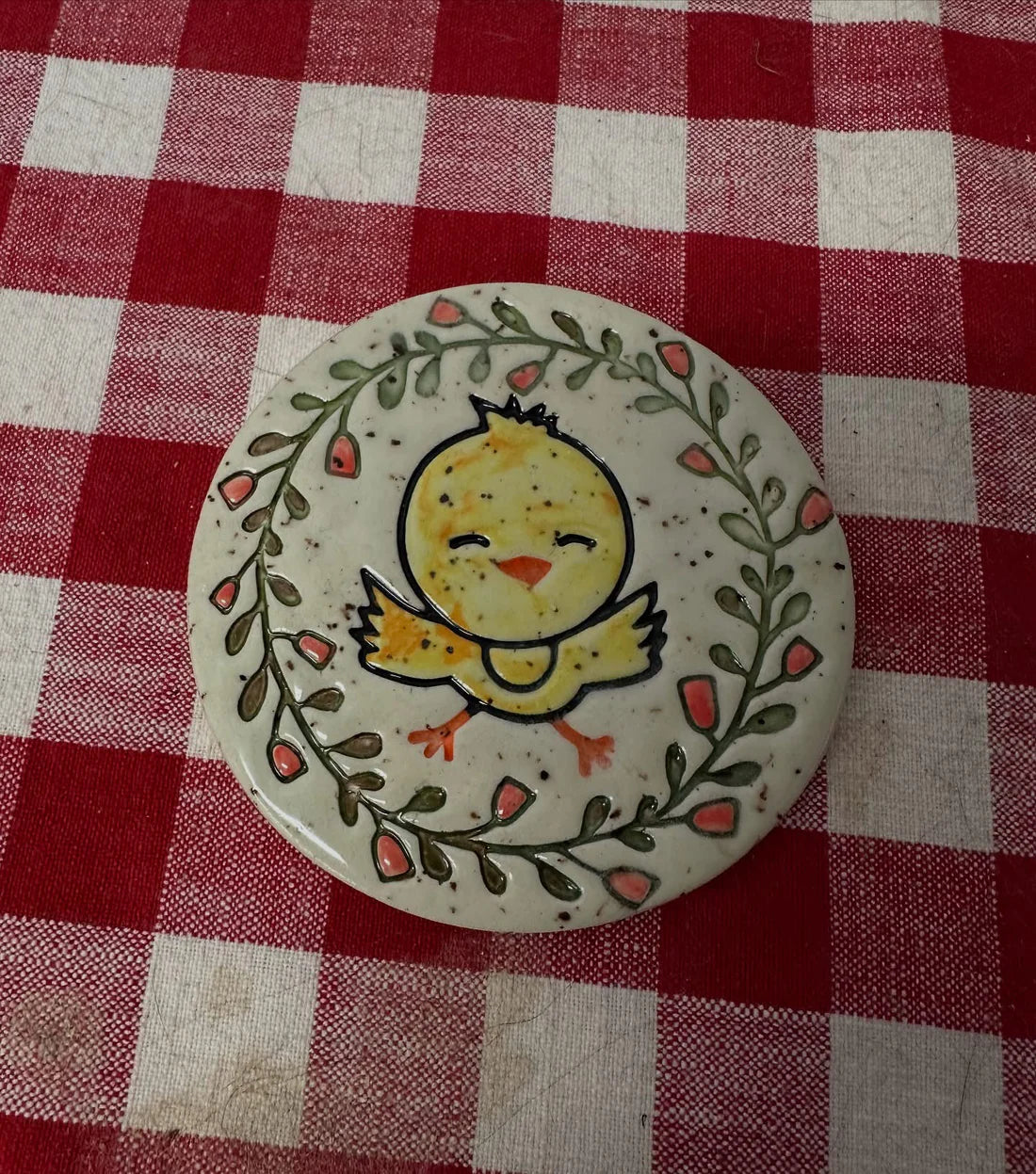 Wreath Pottery Stamp (3.5")